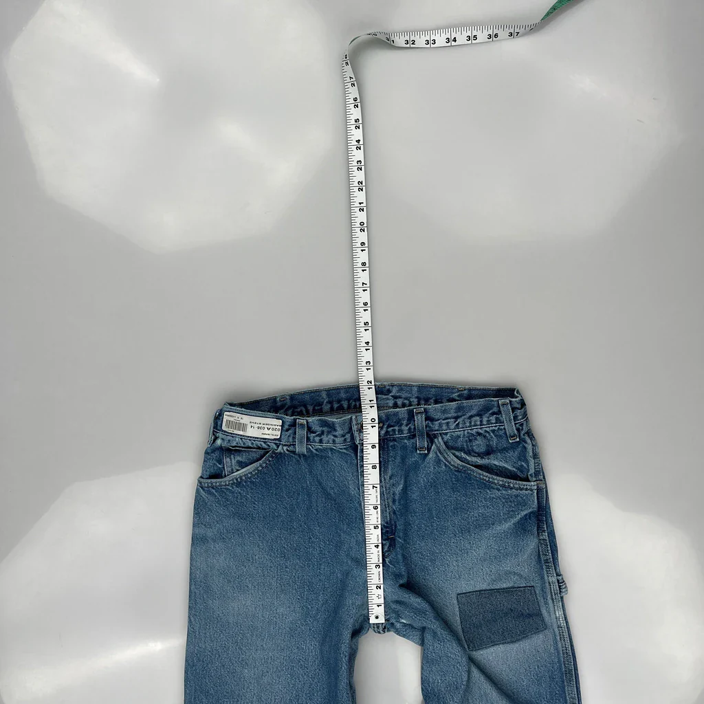 Dickies Patched Carpenter Jeans - 32W 31L Blue Cotton - Image 4