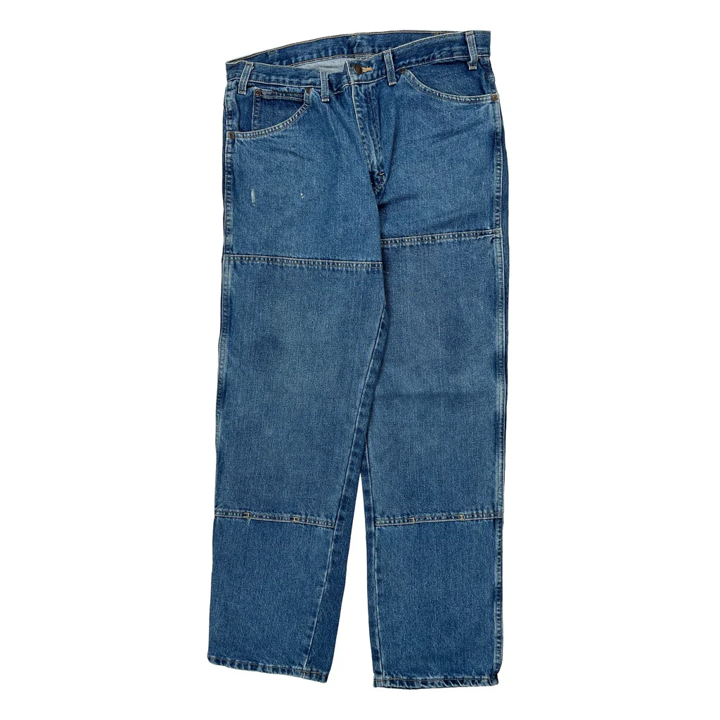 Dickies Double Knee Carpenter Jeans - 34W 34L Blue Cotton - Image 2