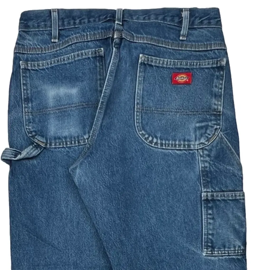 Dickies Double Knee Carpenter Jeans - 34W 30L Blue Cotton - Image 7