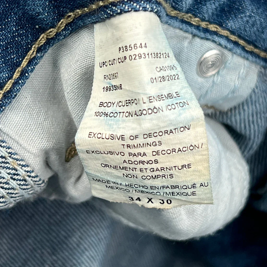 Dickies Carpenter Jeans - 34W 30L Blue Cotton - Image 6