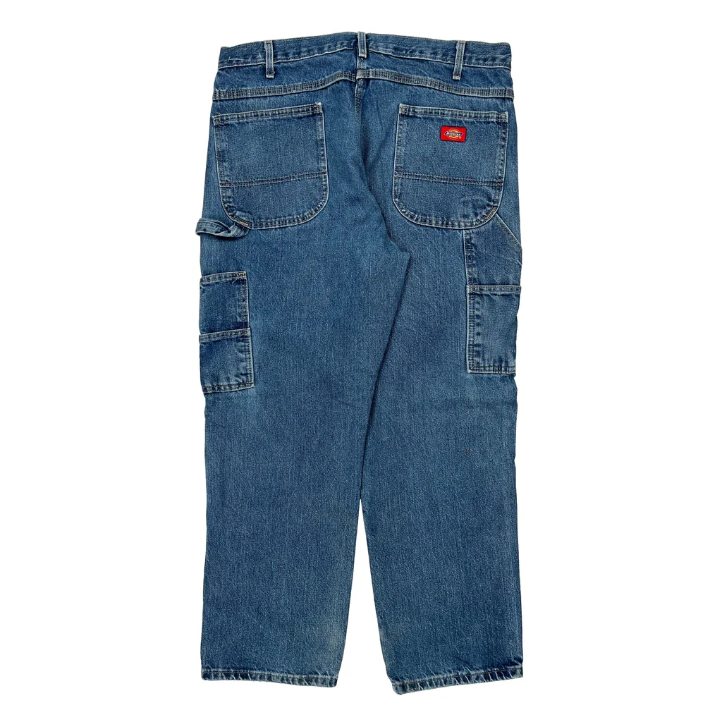 Dickies Double Knee Carpenter Jeans - 36W 30L Blue Denim