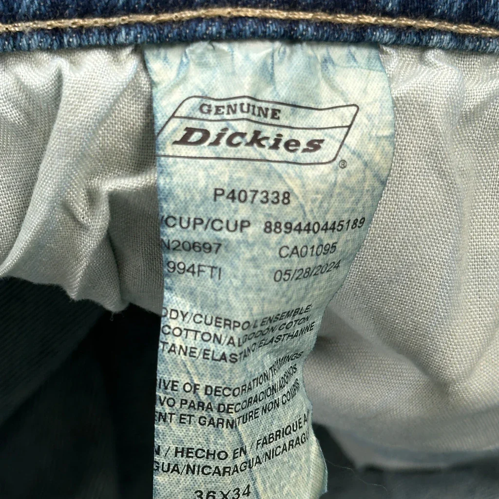 Dickies Carpenter Jeans - 36W 34L Blue Cotton - Image 6