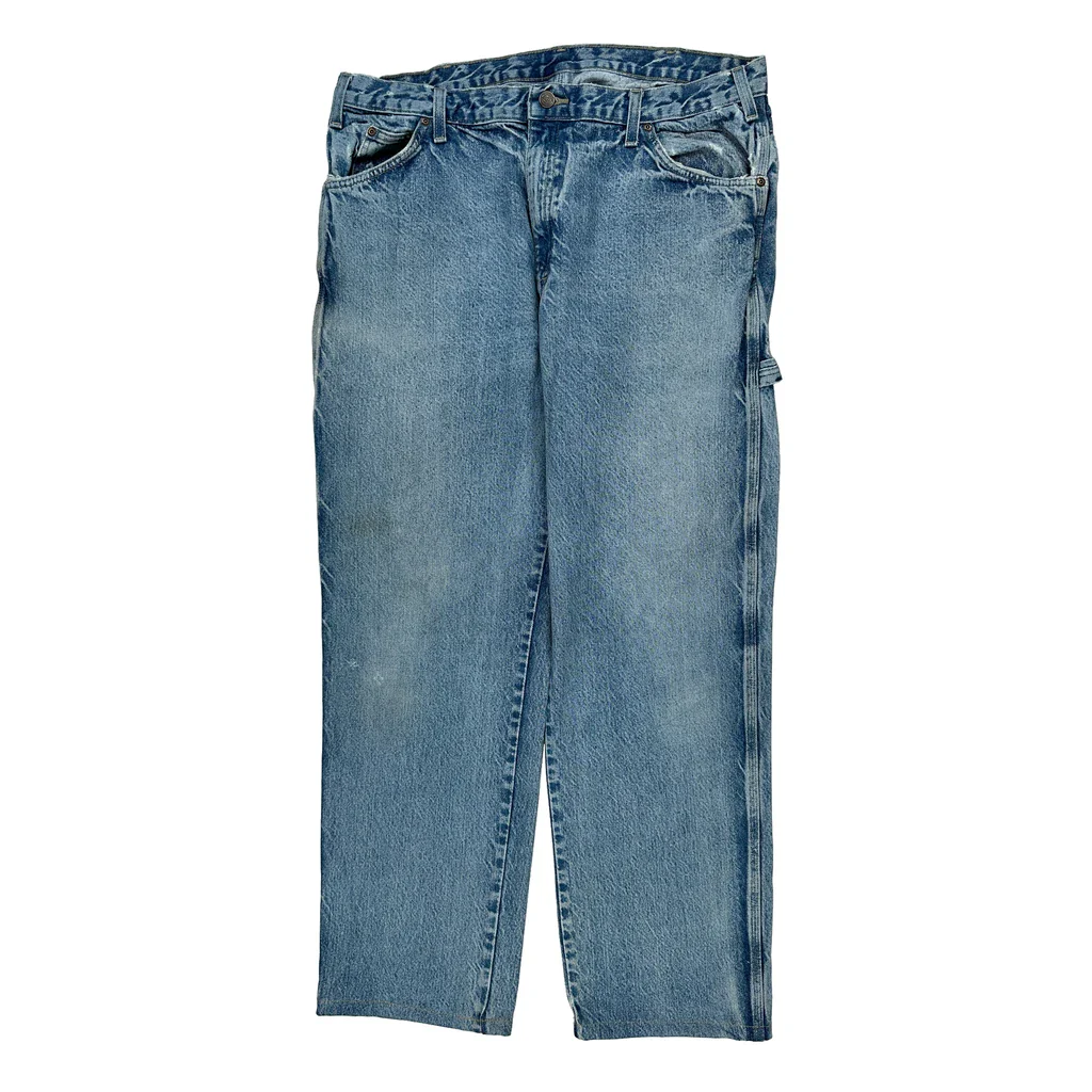 Dickies Double Knee Carpenter Jeans - 36W 30L Blue Denim - Image 2