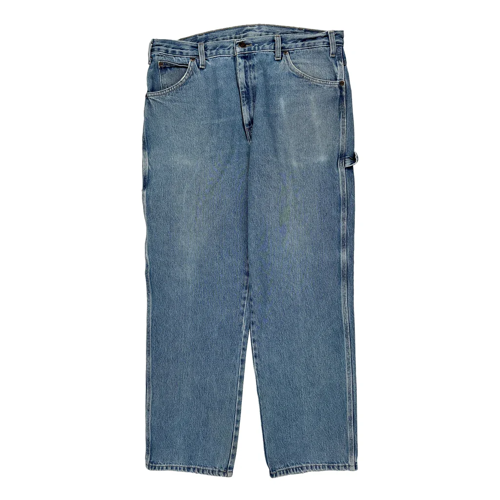 Dickies Double Knee Carpenter Jeans - 36W 32L Blue Cotton - Image 2