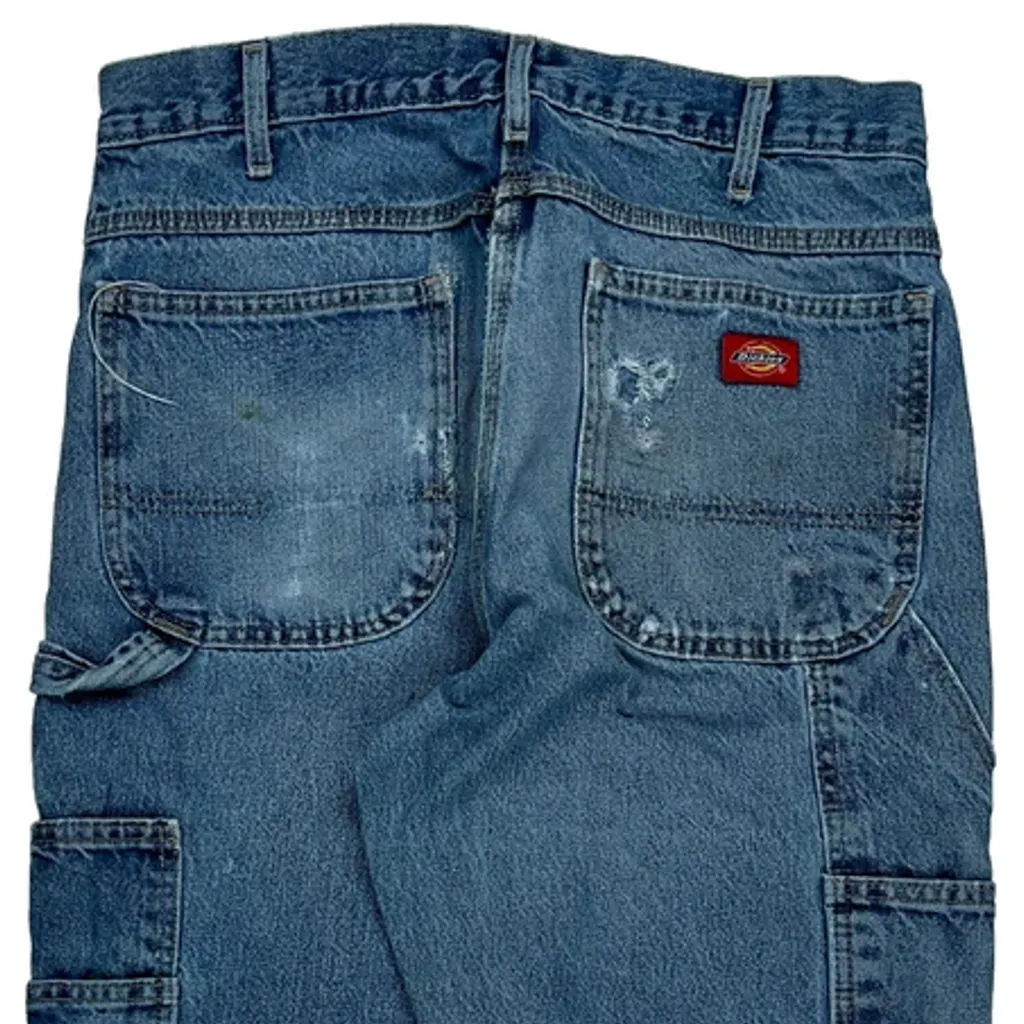 Dickies Double Knee Carpenter Jeans - 36W 29L Blue Cotton - Image 7