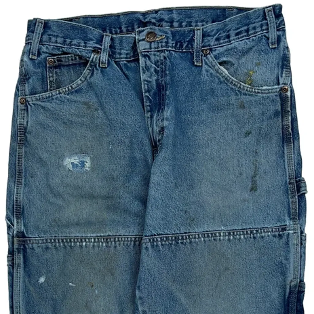 Dickies Double Knee Carpenter Jeans - 36W 29L Blue Cotton - Image 9