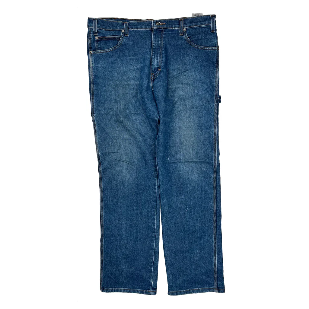 Dickies Carpenter Jeans - 38W 33L Blue Cotton Blend - Image 2