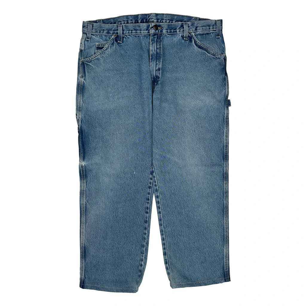 Dickies Double Knee Carpenter Jeans - 38W 27L Blue Cotton - Image 2