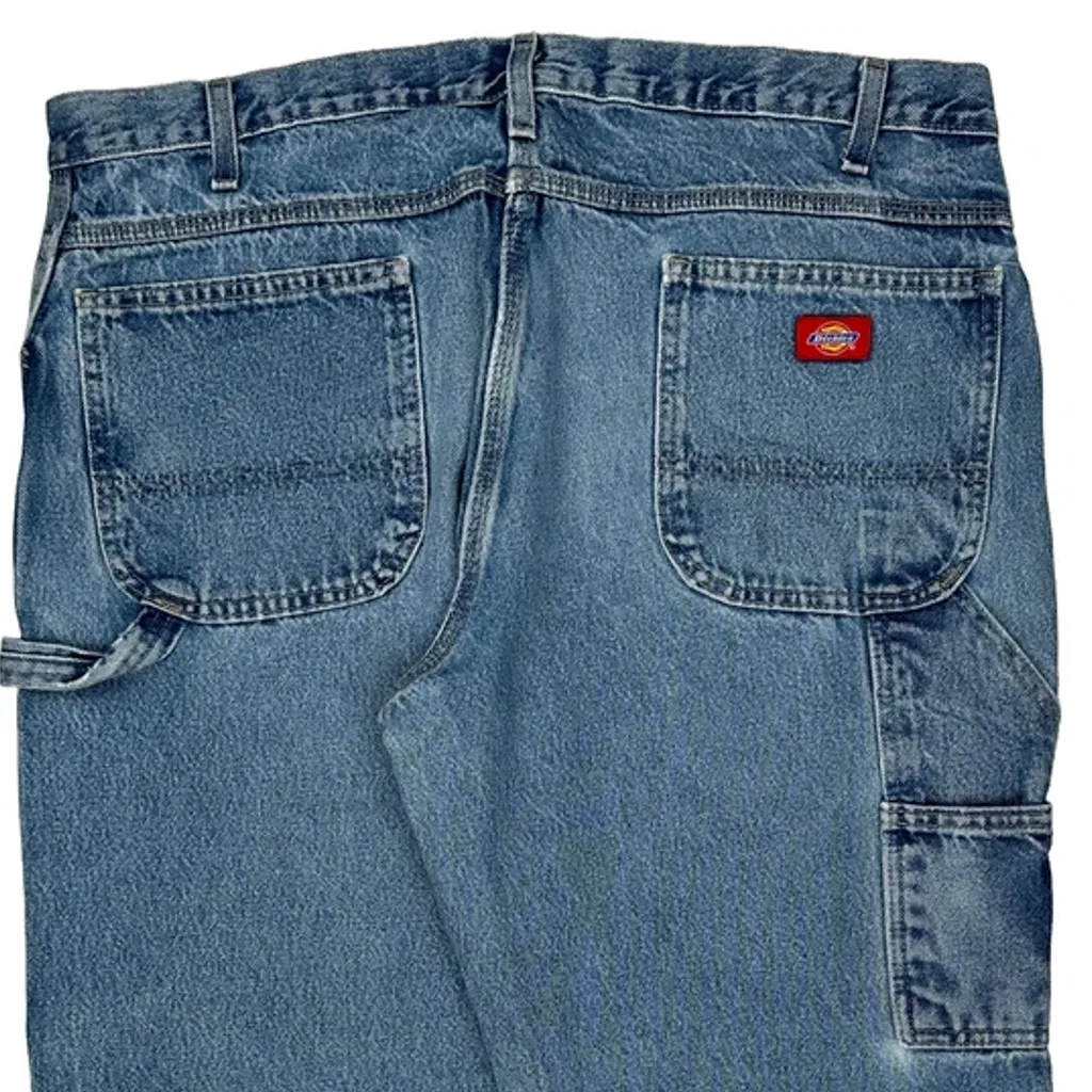 Dickies Double Knee Carpenter Jeans - 38W 27L Blue Cotton - Image 8