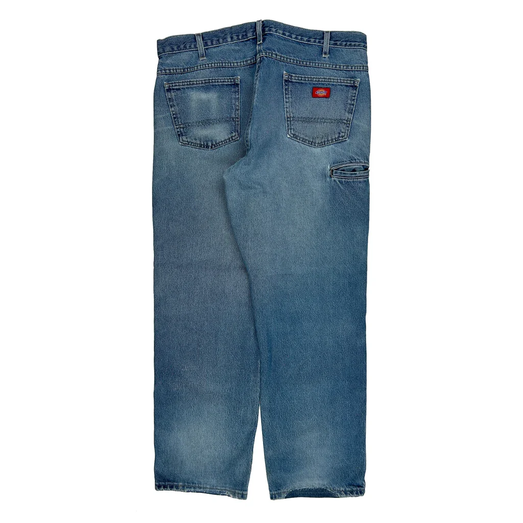 Dickies Double Knee Carpenter Jeans - 38W 32L Blue Cotton