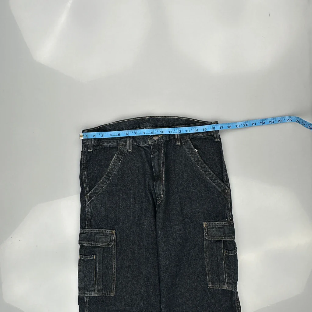 Dickies Cargo Carpenter Jeans - 34W 34L Dark Wash Cotton - Image 3