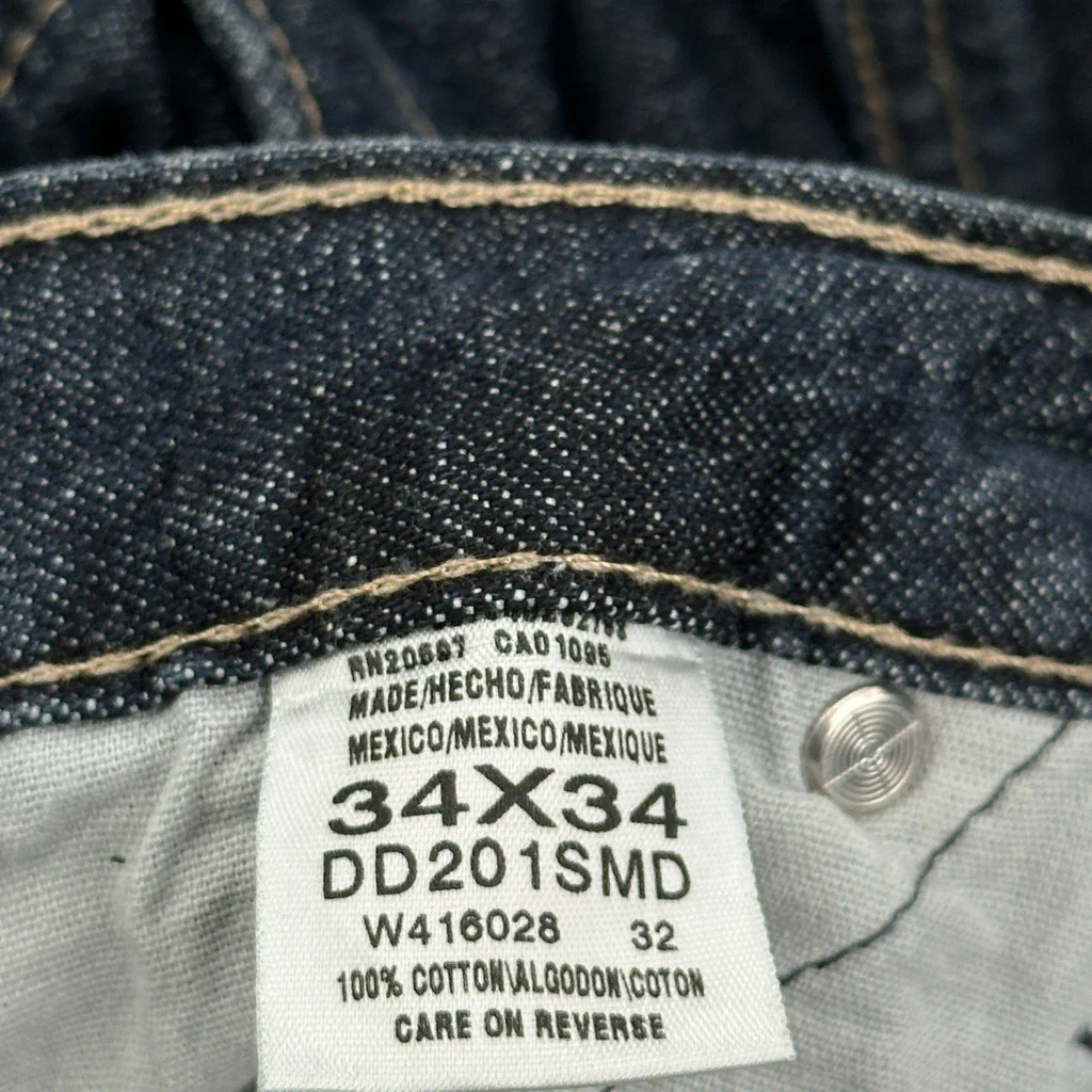 Dickies Cargo Carpenter Jeans - 34W 34L Dark Wash Cotton - Image 6