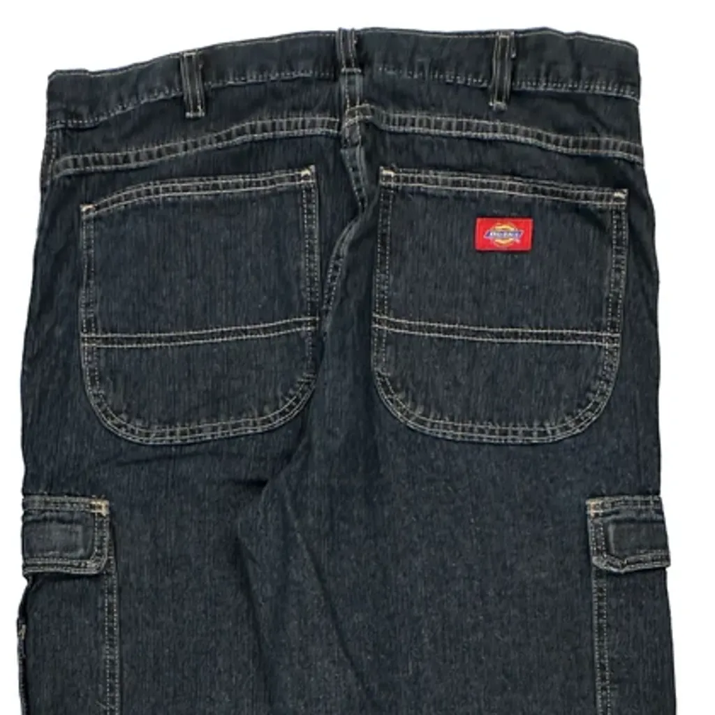 Dickies Cargo Carpenter Jeans - 34W 34L Dark Wash Cotton - Image 8