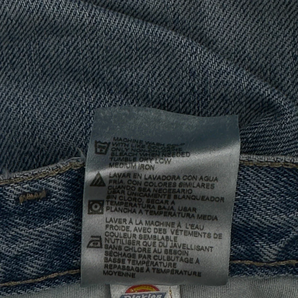 Dickies Carpenter Jeans - 32W 28L Light Wash Cotton - Image 6
