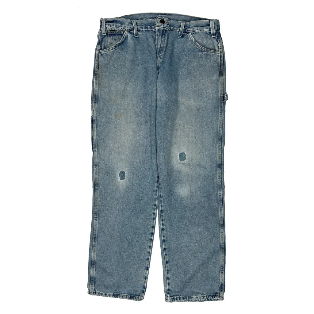 Dickies Carpenter Jeans - 36W 29L Light Wash Cotton - Image 2