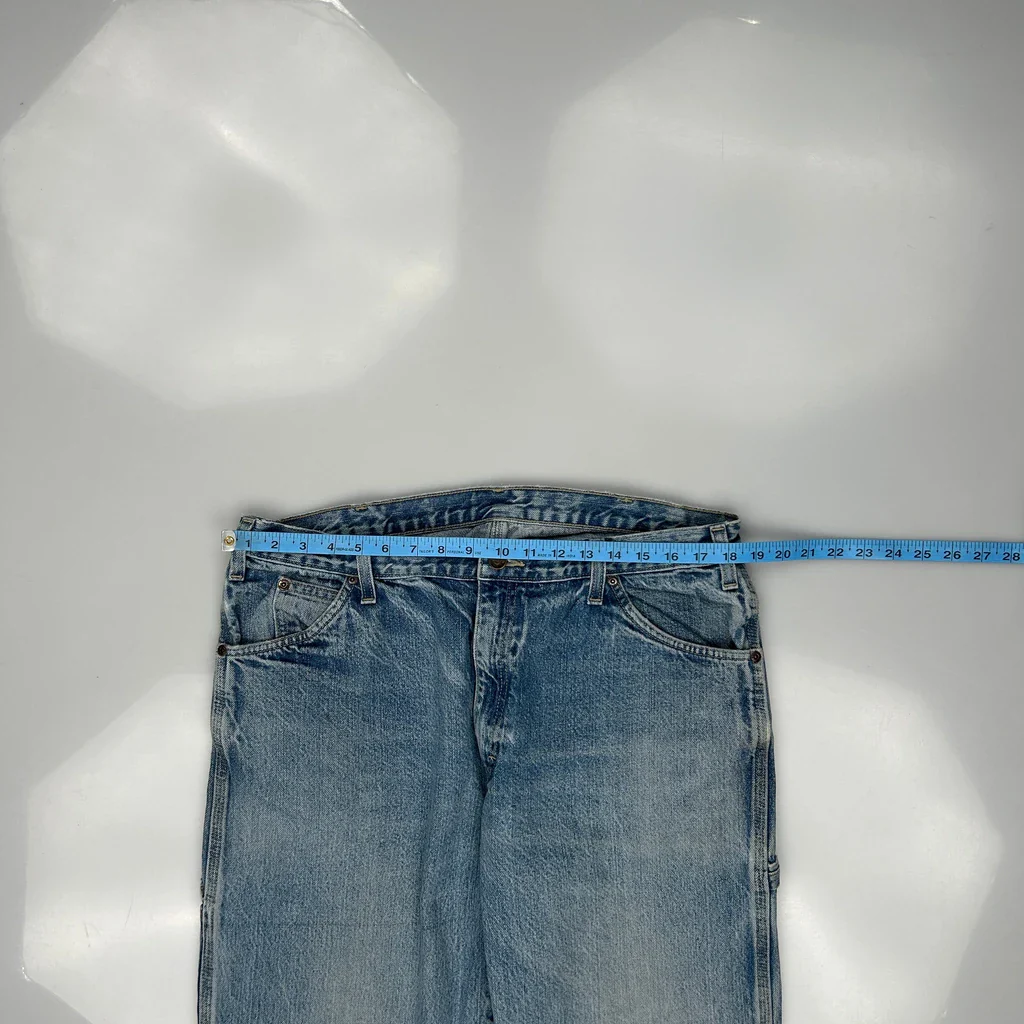 Dickies Carpenter Jeans - 36W 34L Light Wash Denim - Image 3
