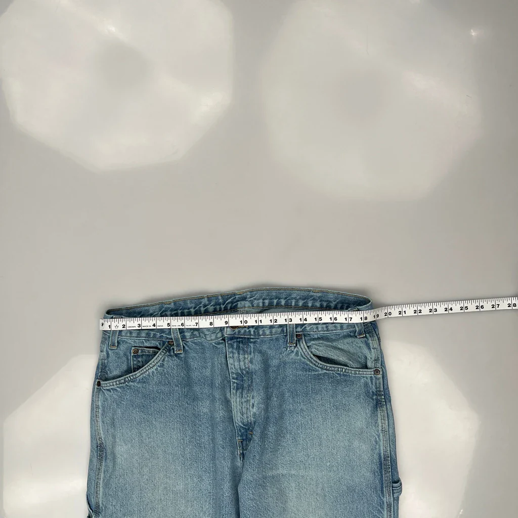 Dickies Carpenter Jeans - 36W 30L Light Wash Denim - Image 3