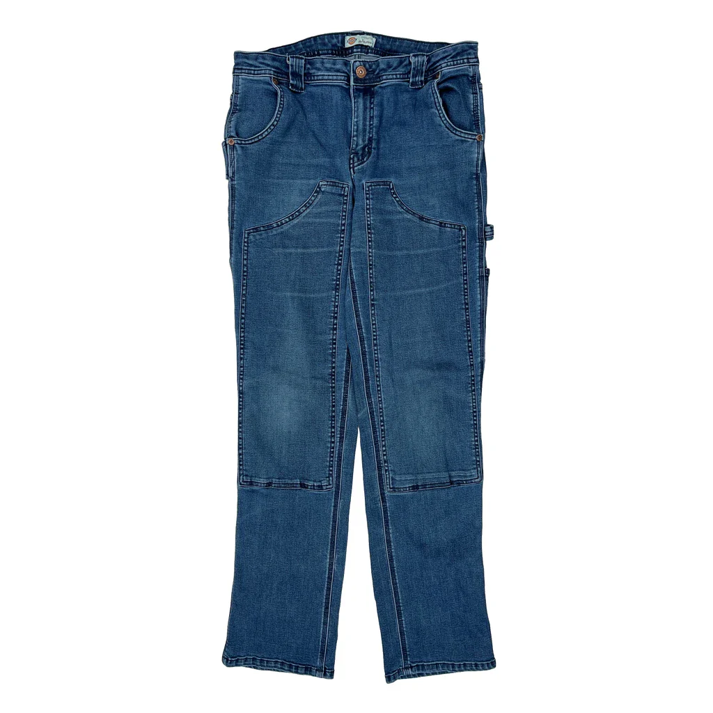 Dickies Double Knee Carpenter Jeans - 31W UK 12 Blue Denim - Image 2