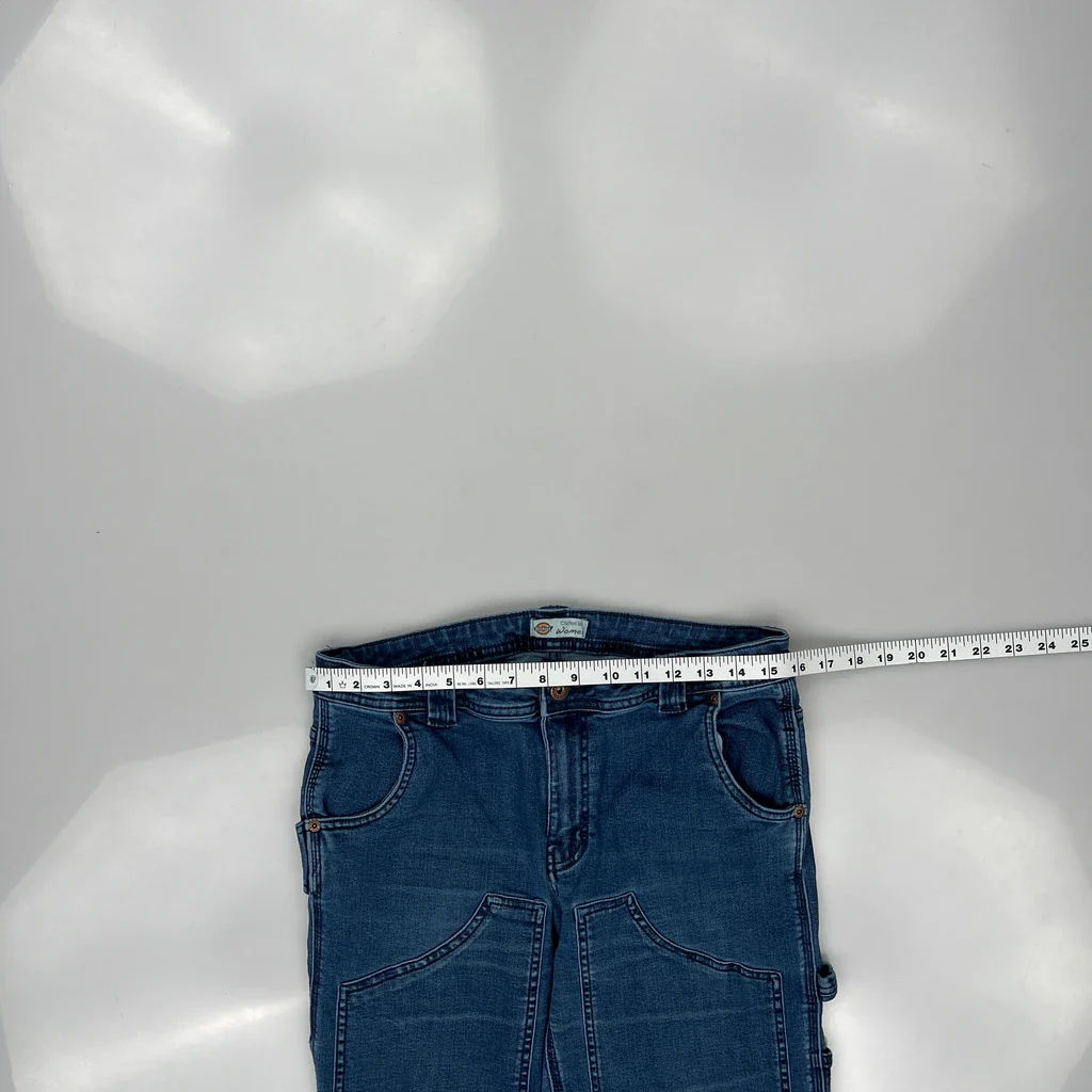 Dickies Double Knee Carpenter Jeans - 31W UK 12 Blue Denim - Image 3
