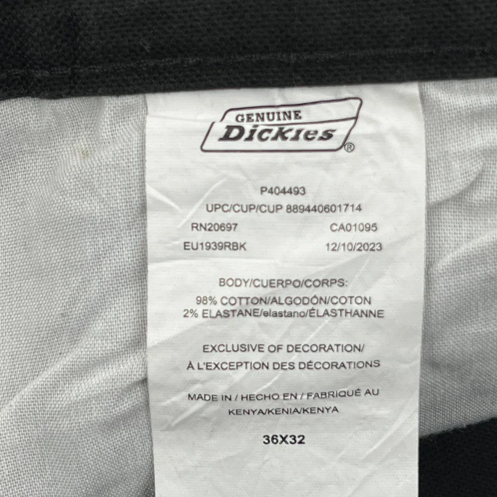 Dickies Carpenter Pants - 38W 32L Black Cotton - Image 6