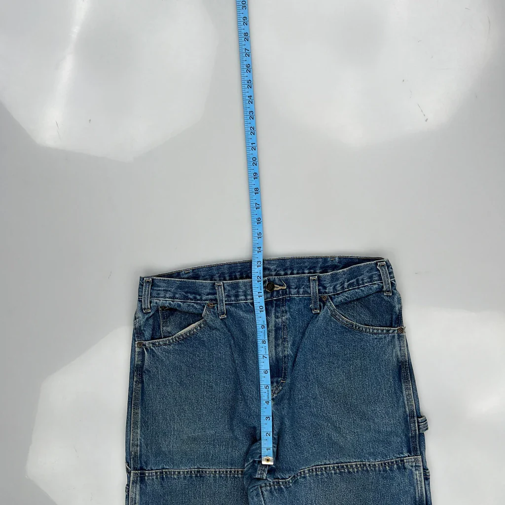 Dickies Double Knee Carpenter Pants - 34W 30L Blue Cotton - Image 5