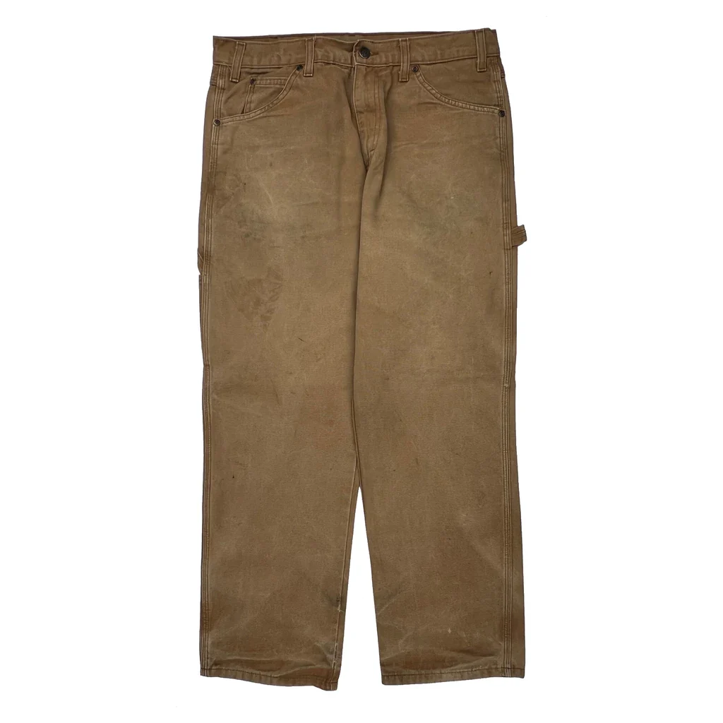 Dickies Carpenter Pants - 34W 30L Brown Cotton - Image 2