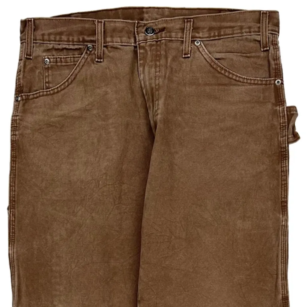 Dickies Carpenter Pants - 34W 32L Brown Cotton - Image 9