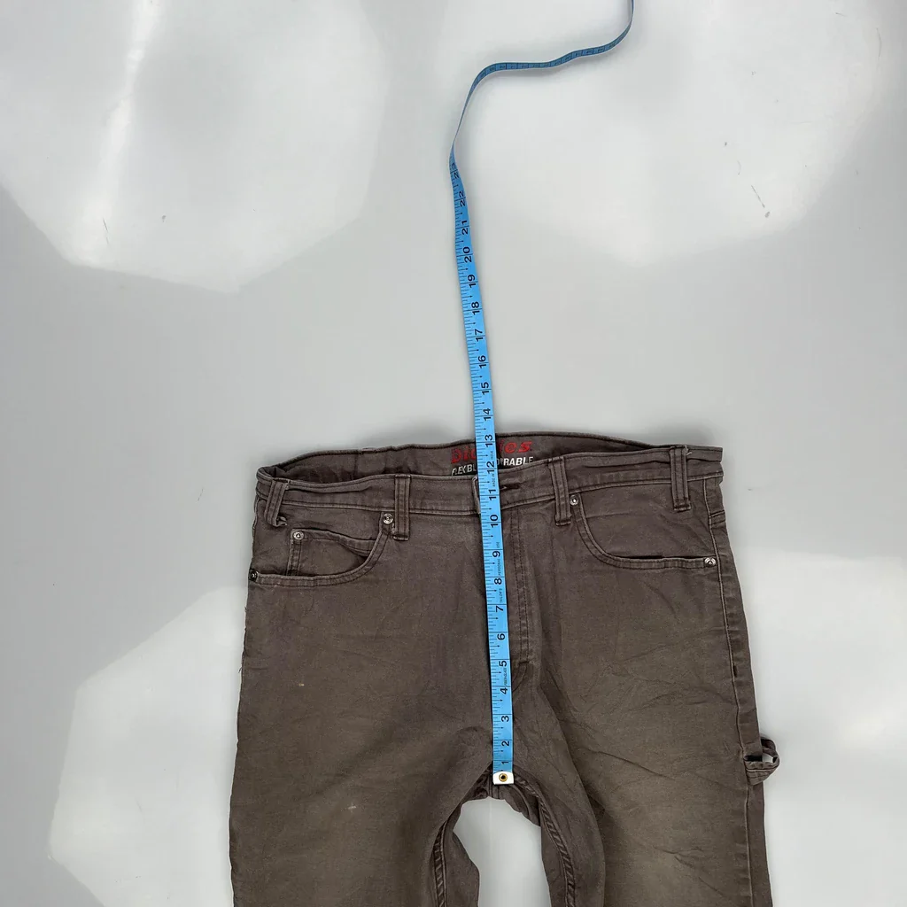 Dickies Carpenter Pants - 34W 29L Brown Cotton - Image 4