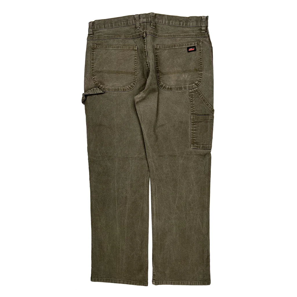 Dickies Carpenter Pants - 36W 31L Green Cotton