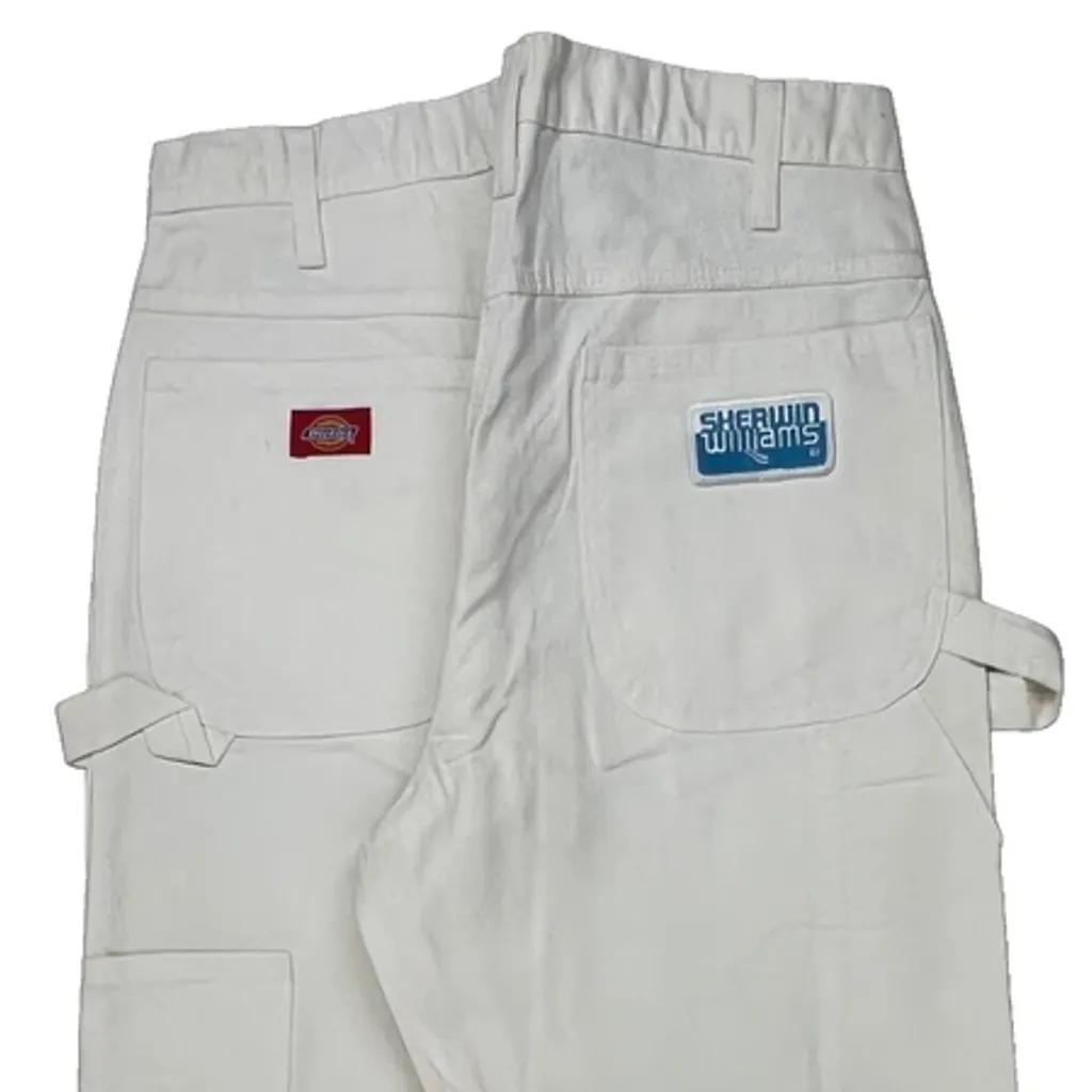 Dickies Carpenter Pants - 34W 30L White Cotton - Image 7