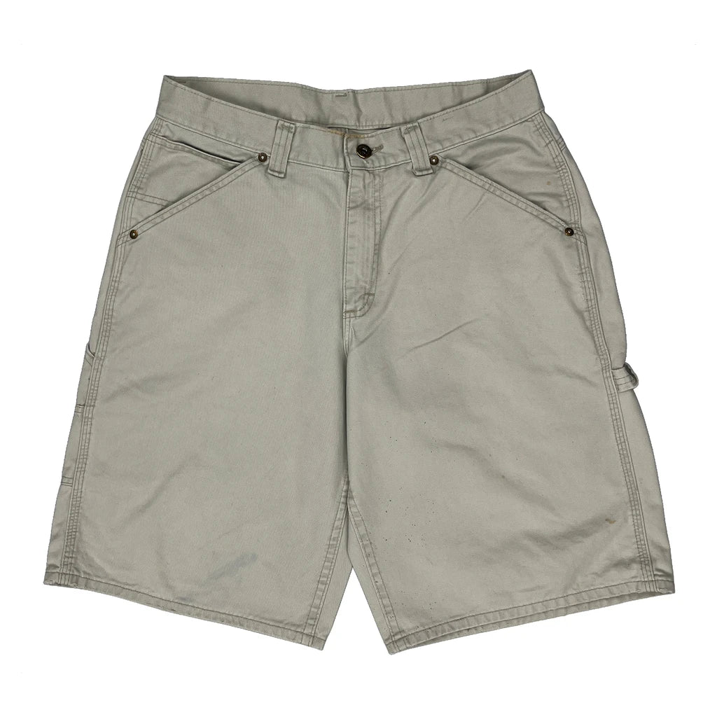 Dickies Carpenter Shorts - 31W 11L Beige Cotton - Image 2