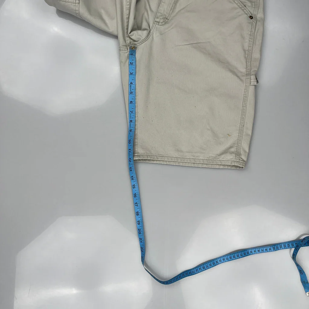 Dickies Carpenter Shorts - 31W 11L Beige Cotton - Image 5