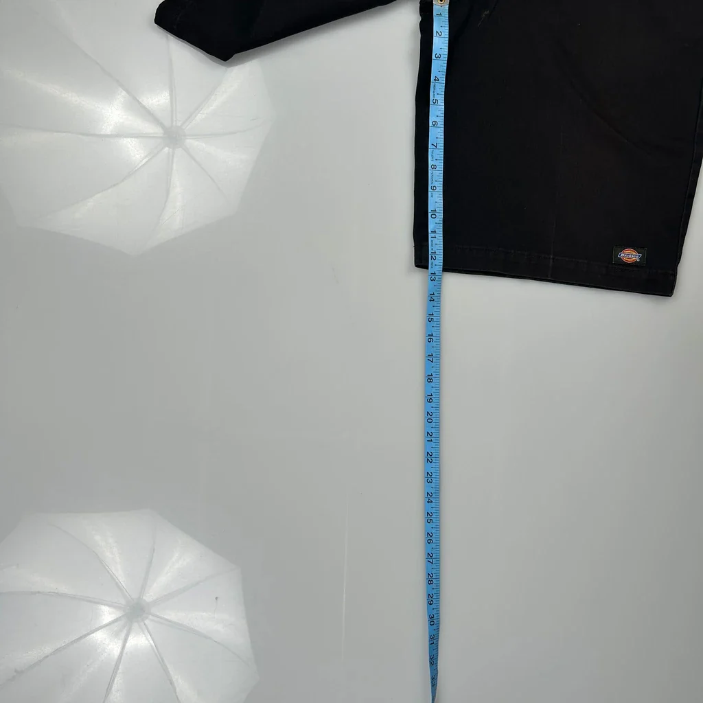 Dickies Baggy Carpenter Shorts - 30W 11L Black Cotton - Image 5