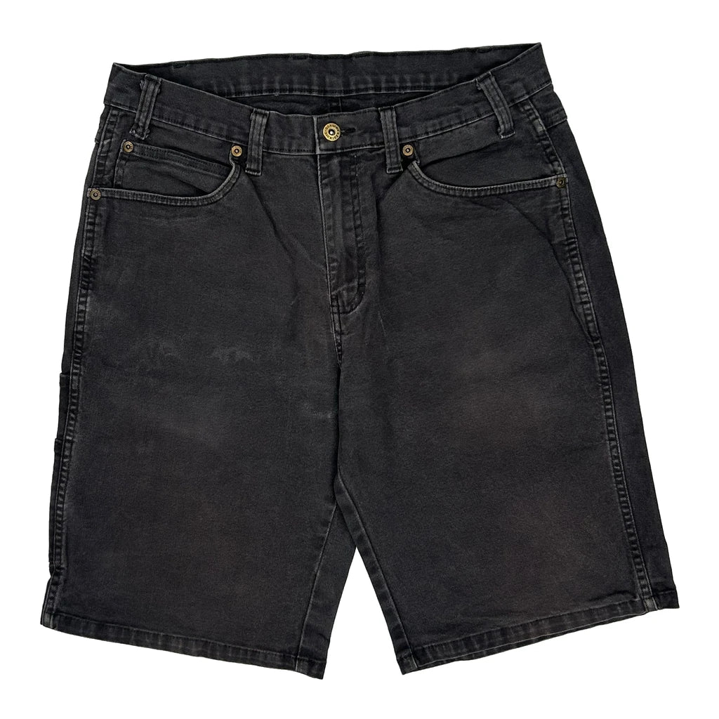 Dickies Baggy Carpenter Shorts - 32W 10L Black Cotton - Image 2