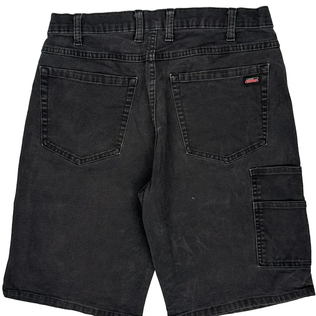 Dickies Baggy Carpenter Shorts - 32W 10L Black Cotton - Image 6