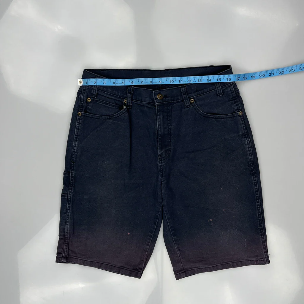 Dickies Carpenter Shorts - 32W 12L Black Cotton - Image 3