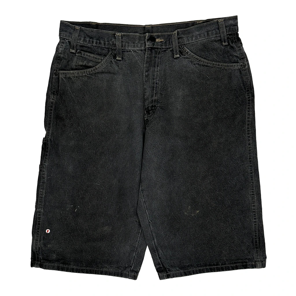 Dickies Carpenter Shorts - 34W 14L Black Cotton - Image 2