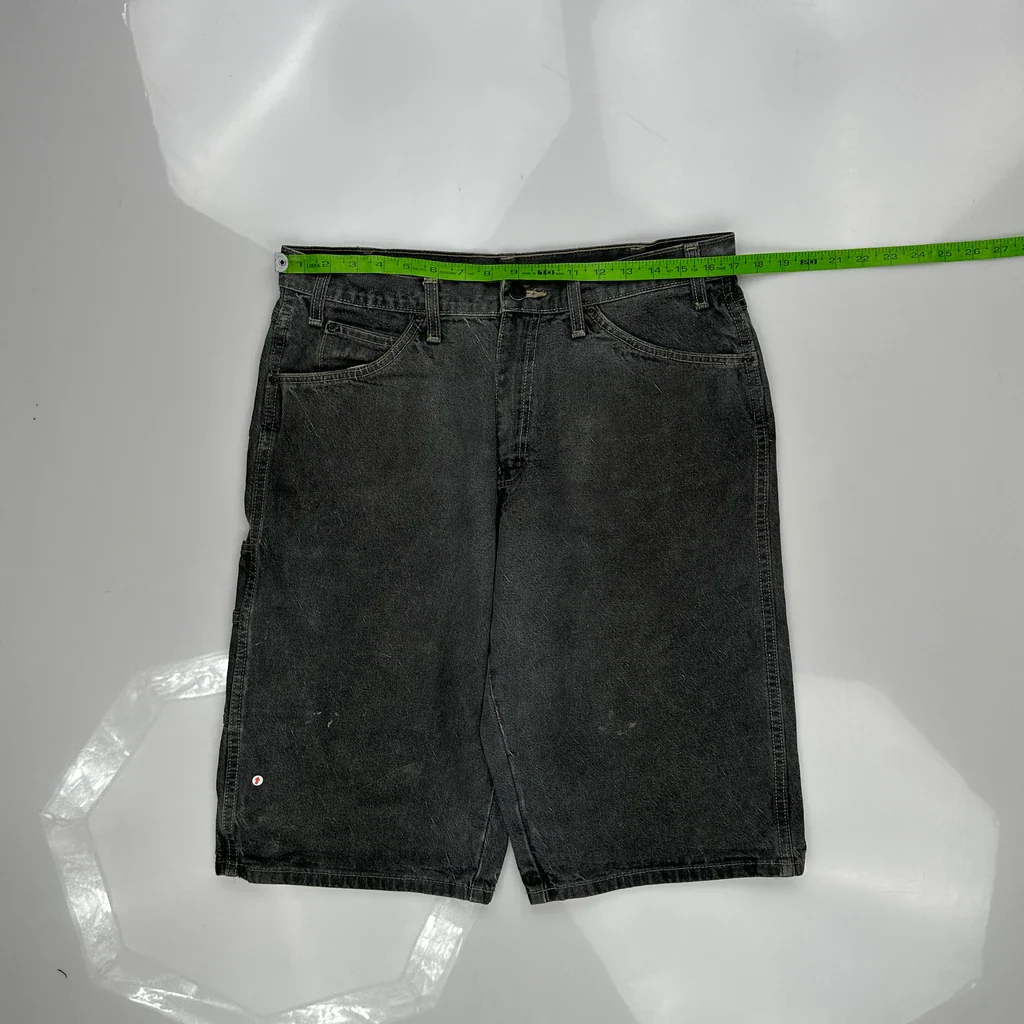 Dickies Carpenter Shorts - 34W 14L Black Cotton - Image 4