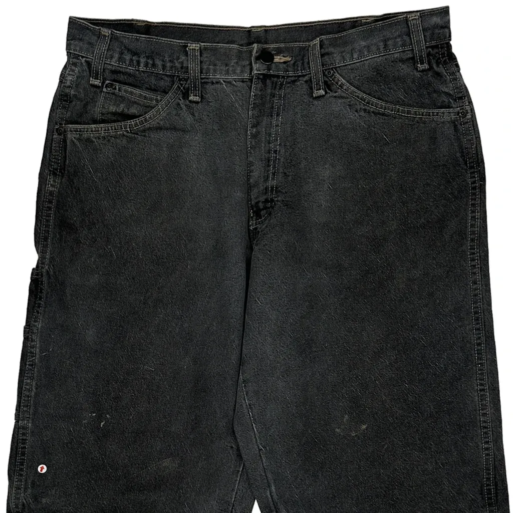 Dickies Carpenter Shorts - 34W 14L Black Cotton - Image 9