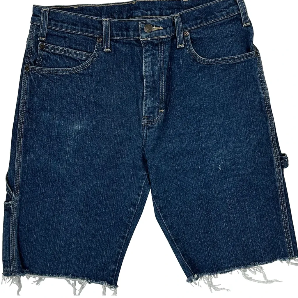 Dickies Carpenter Shorts - 30W 10L Blue Cotton - Image 9