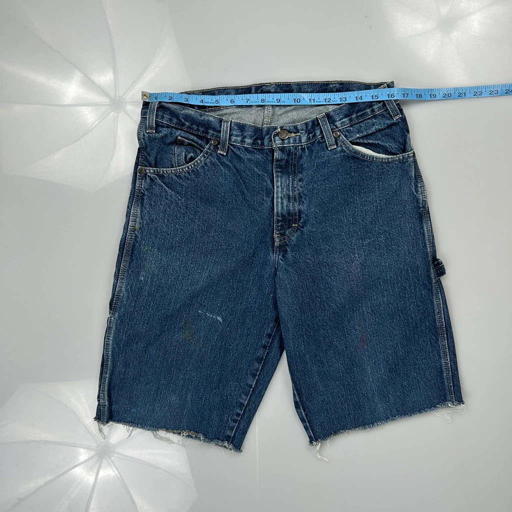 Dickies Carpenter Shorts - 32W 10L Blue Denim - Image 3