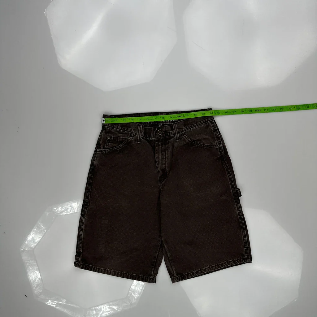 Dickies Carpenter Shorts - 30W 11L Brown Cotton - Image 3