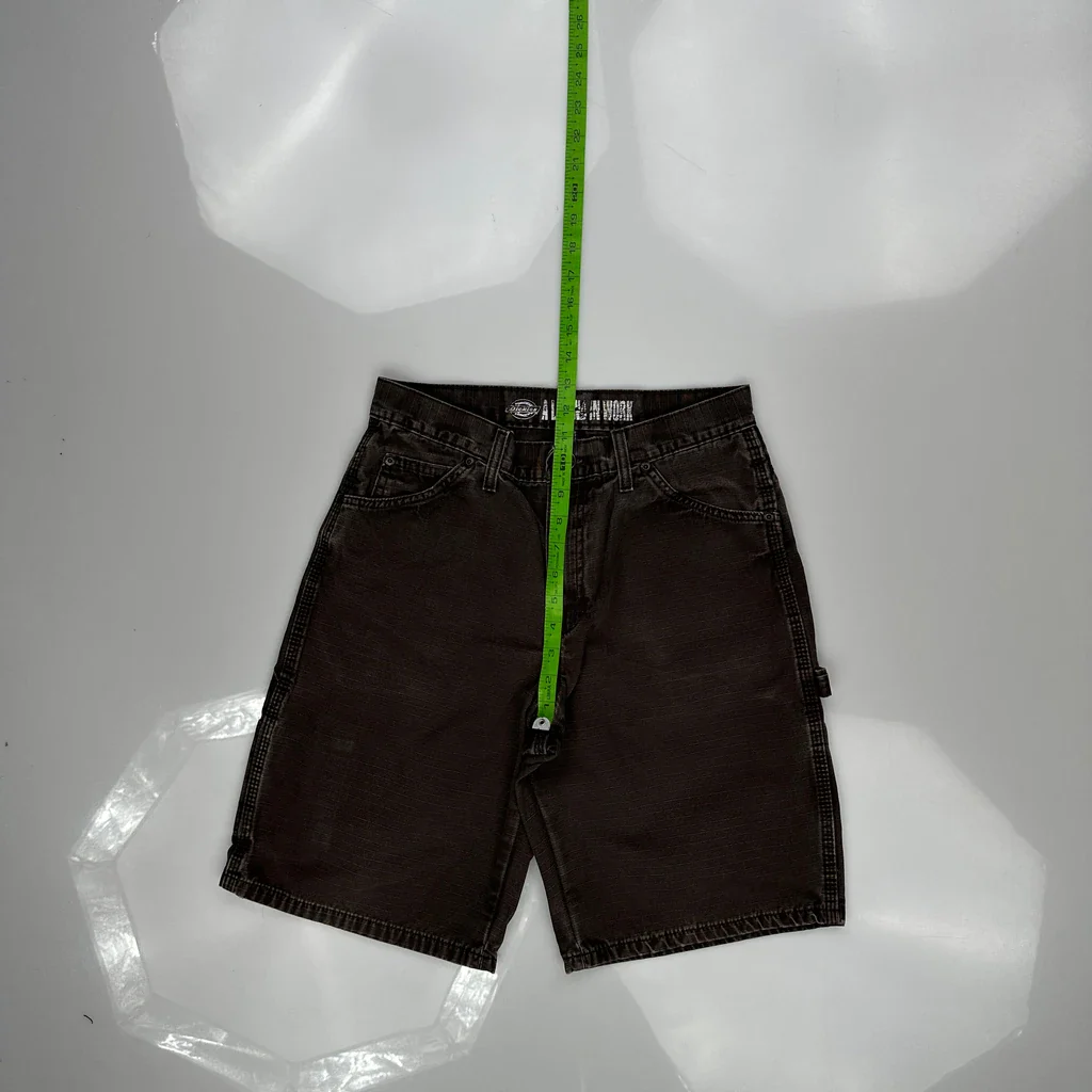 Dickies Carpenter Shorts - 30W 11L Brown Cotton - Image 4