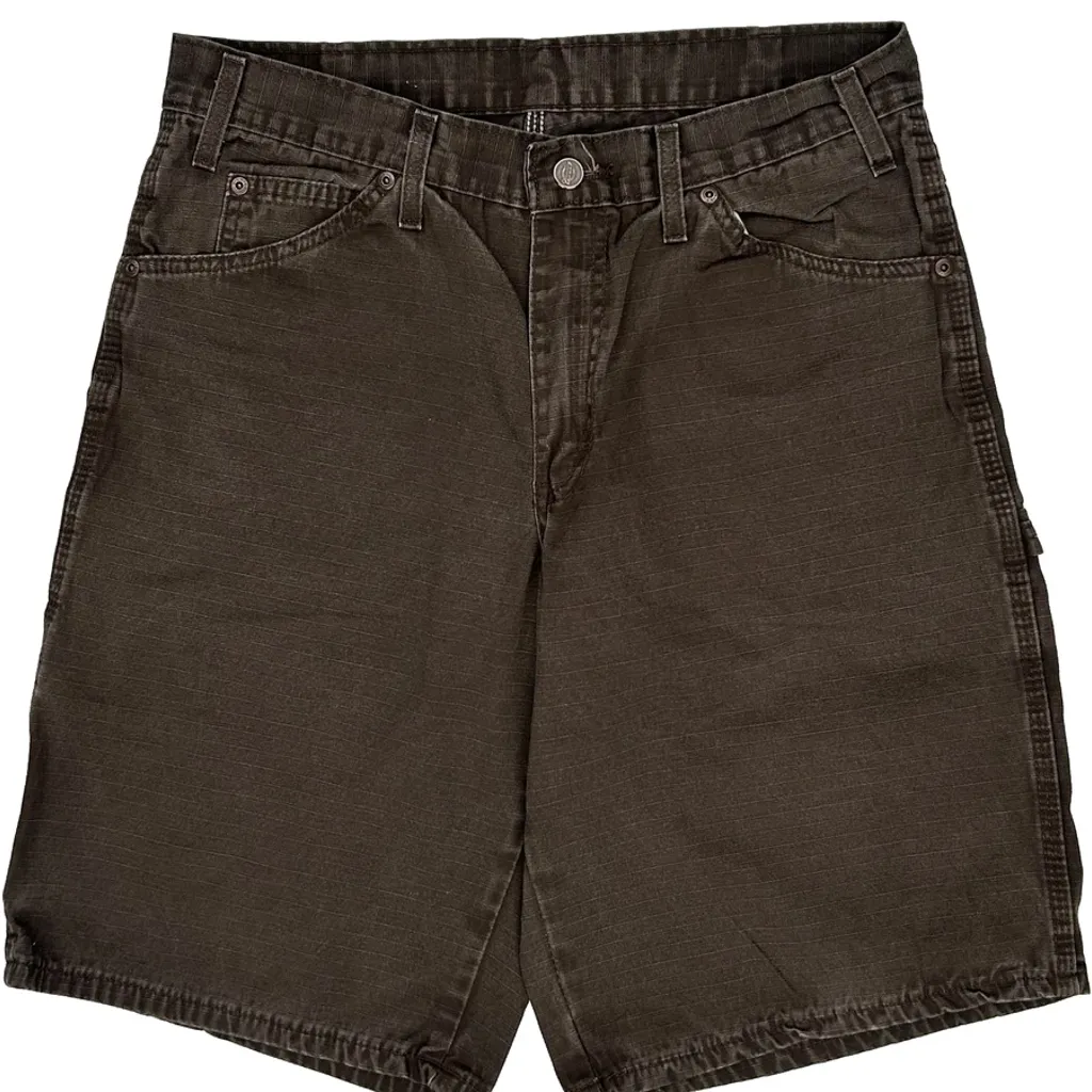 Dickies Baggy Carpenter Shorts - 32W 9L Brown Cotton - Image 11
