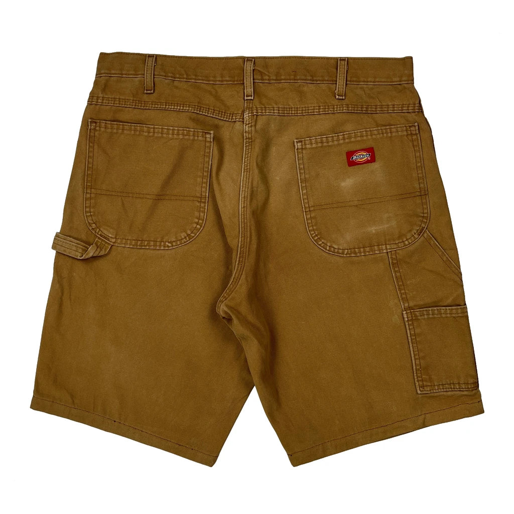 Dickies Carpenter Shorts - 34W 11L Brown Cotton