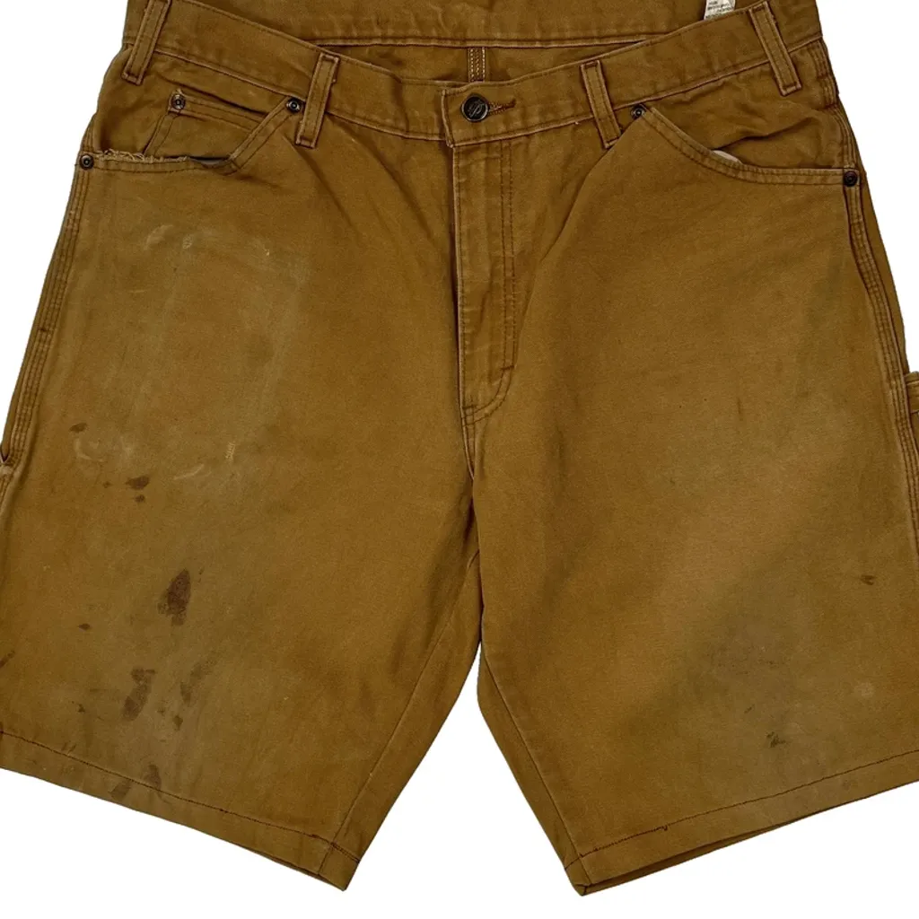 Dickies Carpenter Shorts - 34W 11L Brown Cotton - Image 10