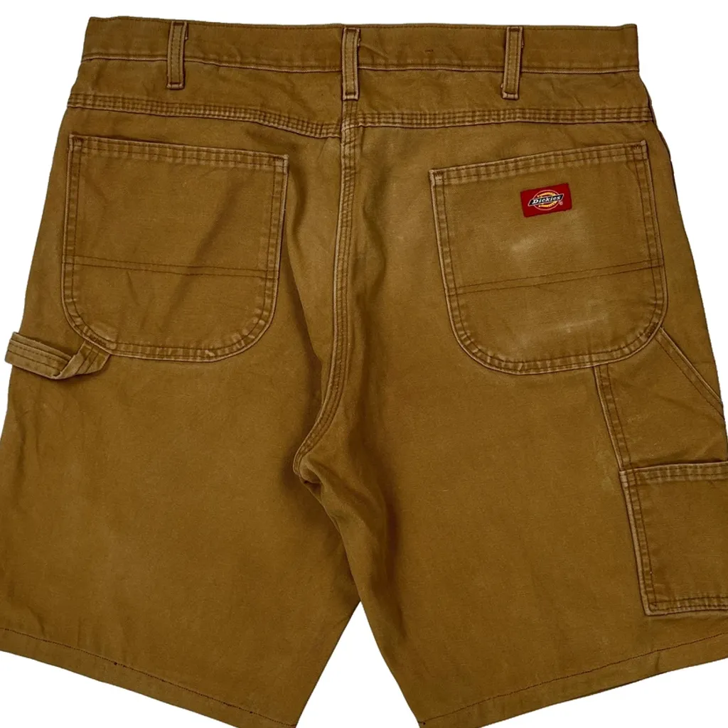 Dickies Carpenter Shorts - 34W 11L Brown Cotton - Image 7
