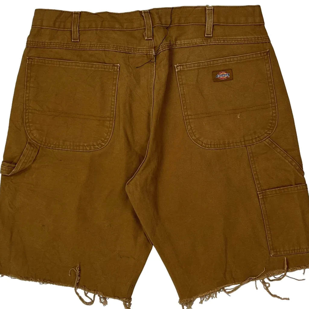 Dickies Carpenter Shorts - 34W 11L Brown Cotton - Image 7