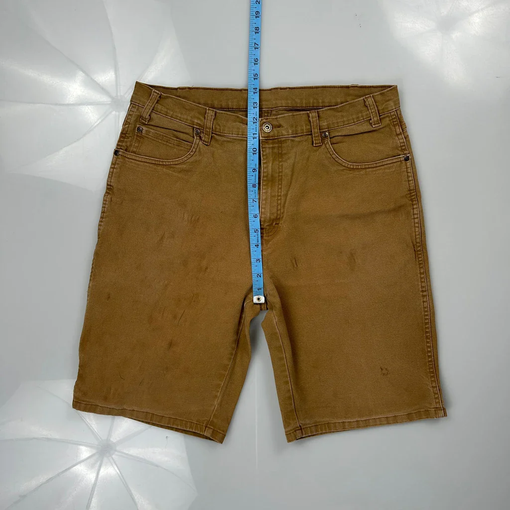 Dickies Carpenter Shorts - 34W 11L Brown Cotton - Image 4