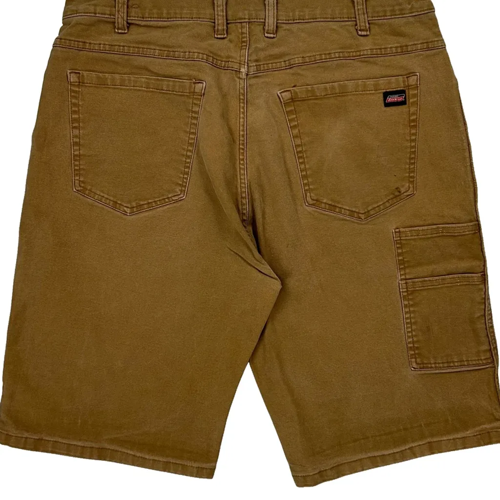 Dickies Carpenter Shorts - 34W 11L Brown Cotton - Image 7